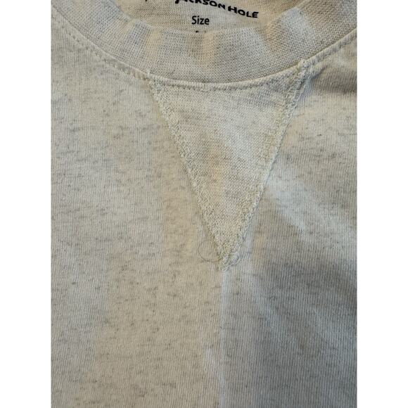 Jackson Hole Cream Men's Long Sleeve Basic Shirt Large Beige Casual Classic - Picture 3 of 6